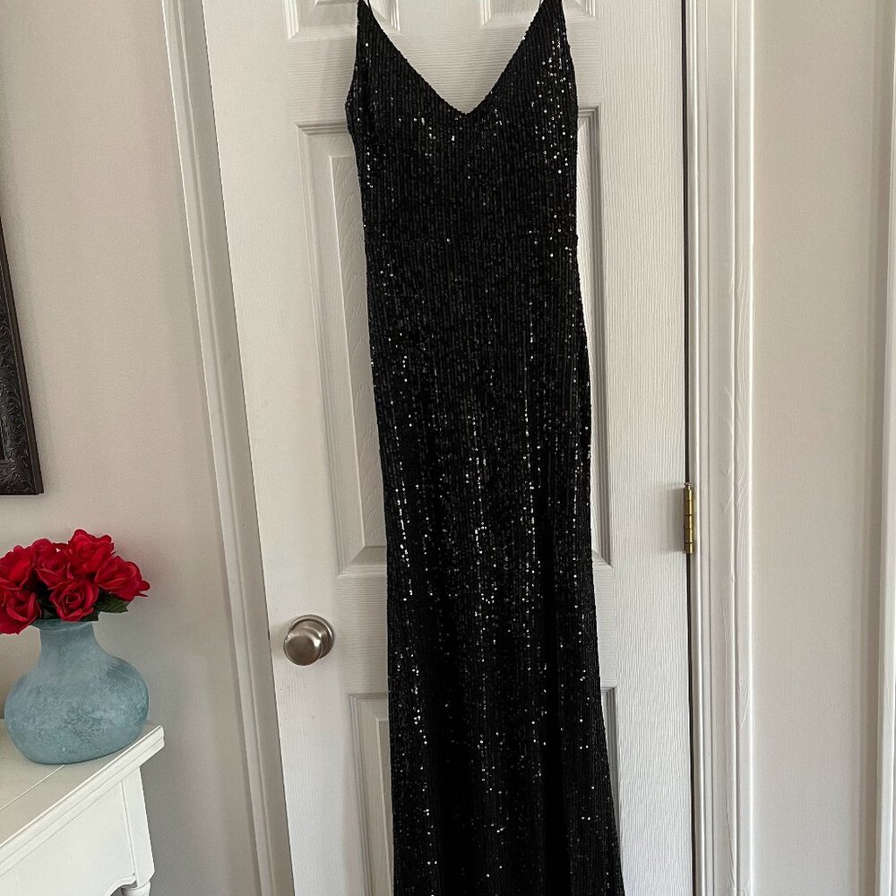 LIKE NEW Black Sequin Bodycon Dress Size 5